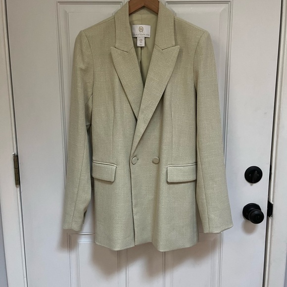 House of Harlow light green textured blazer size medium - Picture 2 of 5